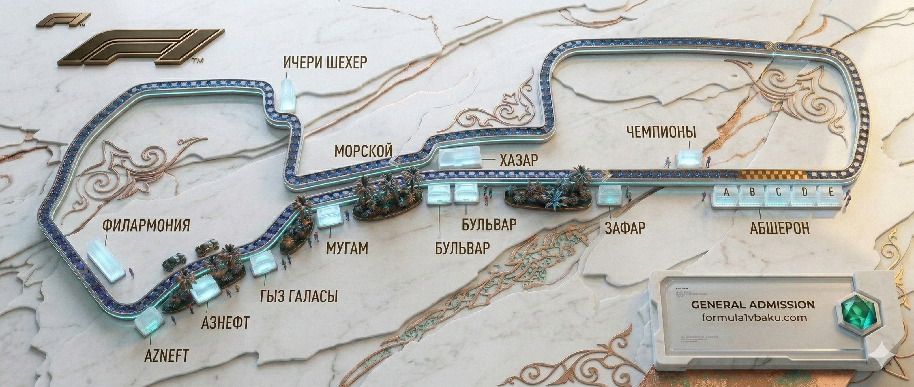 Baku City Circuit Map